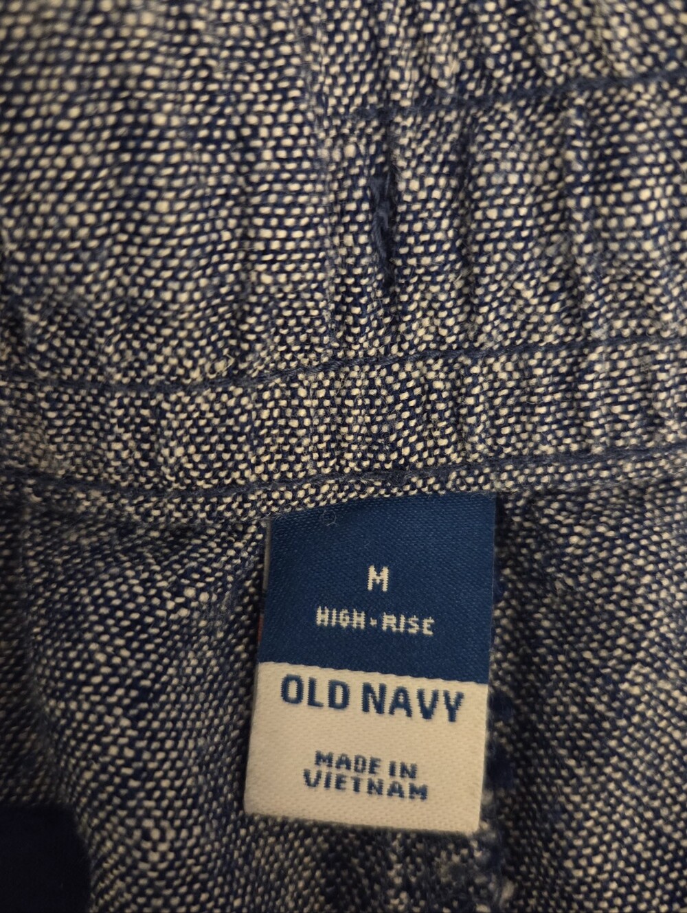 Set Of 3.  Old Navy Medium Linen Blend Shorts-Chambray Blue, Brown & Rusty Red - Picture 5 of 11